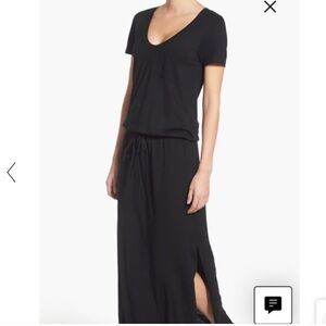 Caslon Black Drawstring Maxi dress